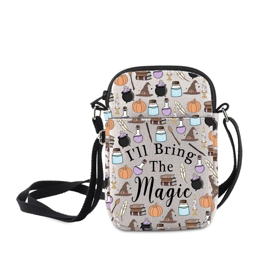 Funny Wizard Gift I'Ll Bring The Magic Crossbody Bag Witch Themed Shoulder :v